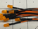5mm Amber LED w Resistor & Wire Leads, Pre-wired 10 pack