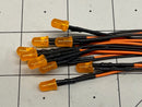 5mm Amber LED w Resistor & Wire Leads, Pre-wired 10 pack