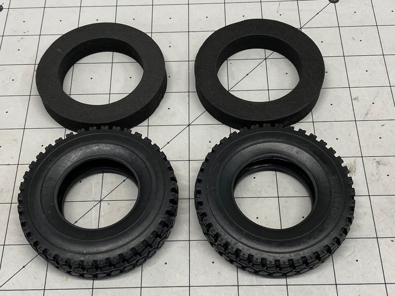 Tire Pair - Block Tread w Foam Inserts