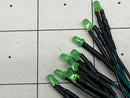 3mm Green LED w Resistor & Wire Leads, Pre-wired 10 pack