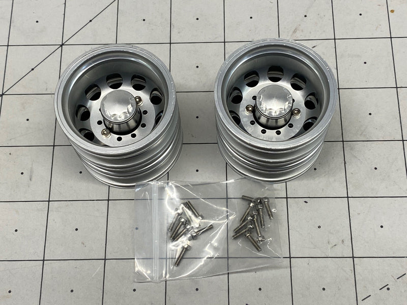 10 Hole Aluminum Alloy Rear Wheel Pair - Aluminum Color